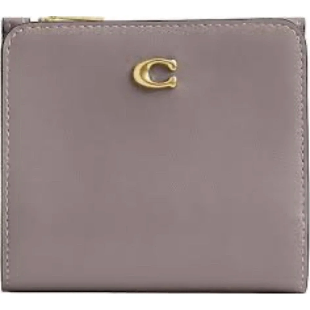 Coach Essential Slim Billfold Compact Wallet Mauve Ash Calf Leather NWT